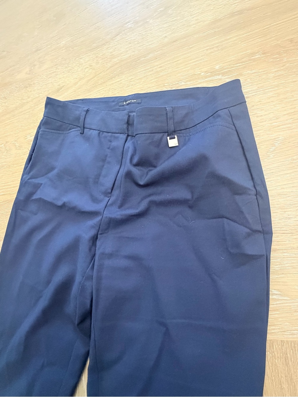 Jones New York Collection Stretch Navy Blue Straight Leg Dress Pants 32” Waist - Picture 3 of 9
